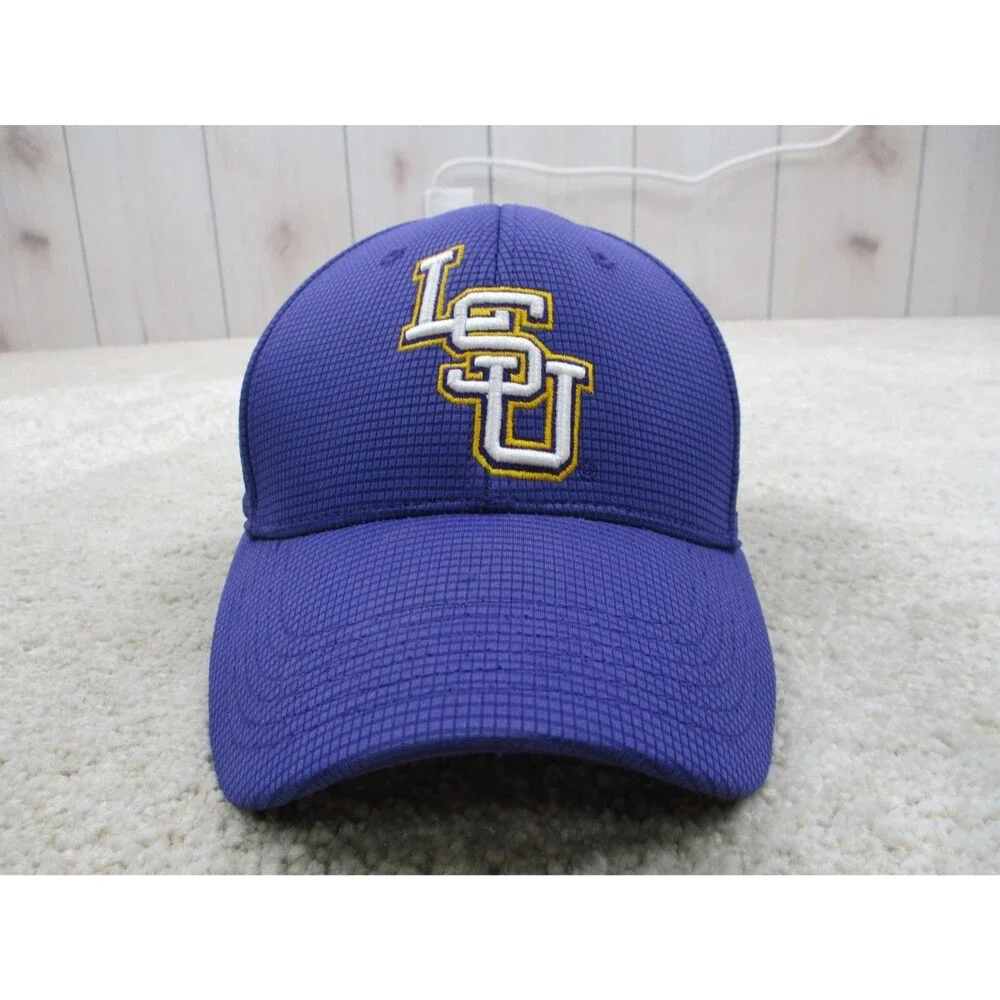 LSU Tigers Hat Cap One Size Fitted Purple Yellow College Football Mens